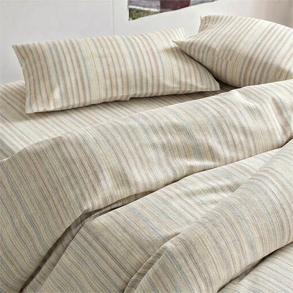 Ownkoti Minimalist Fine Stripe Neutral College Bedding Set - image 10