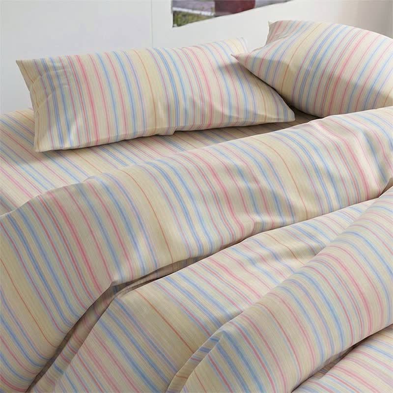 Ownkoti Pastel Pinstripe Minimalist Dorm Bedding Set - image 10