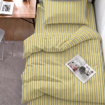 Ownkoti Modern Two-Tone Stripe Bedding Set - Twin XL - Yellow Stripe - 5-Piece Complete Set - image 0