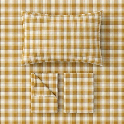 Ownkoti Mustard Plaid Twin XL Dorm Bedding Set - image 2