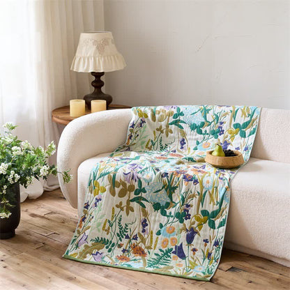 Ownkoti 4-Layer Floral Cotton Muslin Beach & Bath Towel - image 1