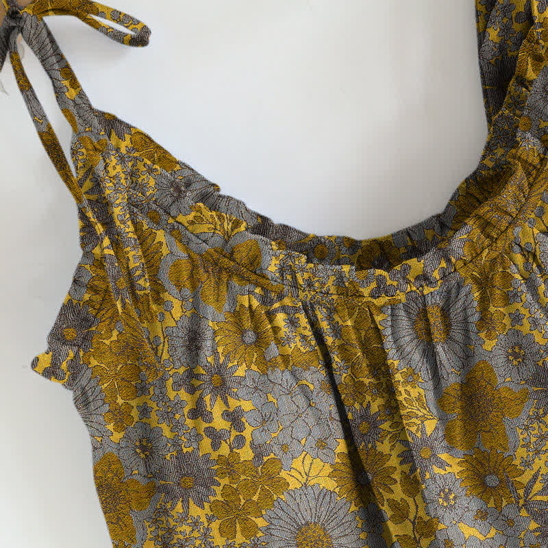 Ownkoti Vintage Floral Tie Strap Loungewear Set - image 10