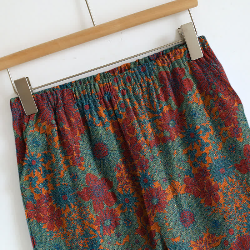 Ownkoti Vintage Floral Tie Strap Loungewear Set - image 2