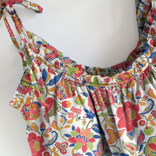 Ownkoti Cottagecore Floral Tie Strap Cami Loungewear Set - Multicolor - XL - image 0