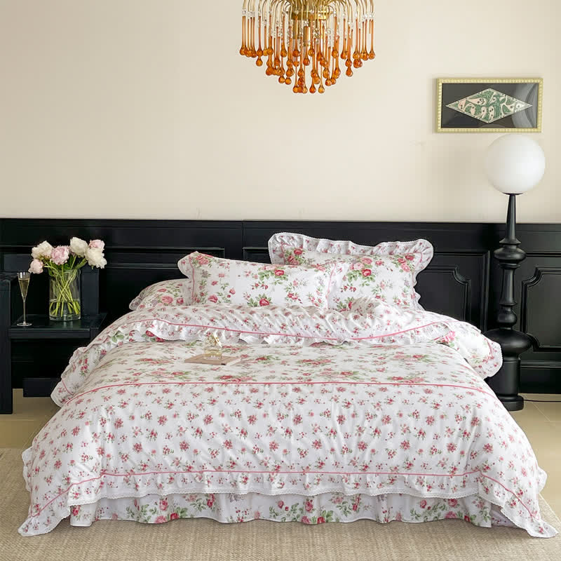 Ownkoti Romantic Rose Ruffle Bedding Set - image 1
