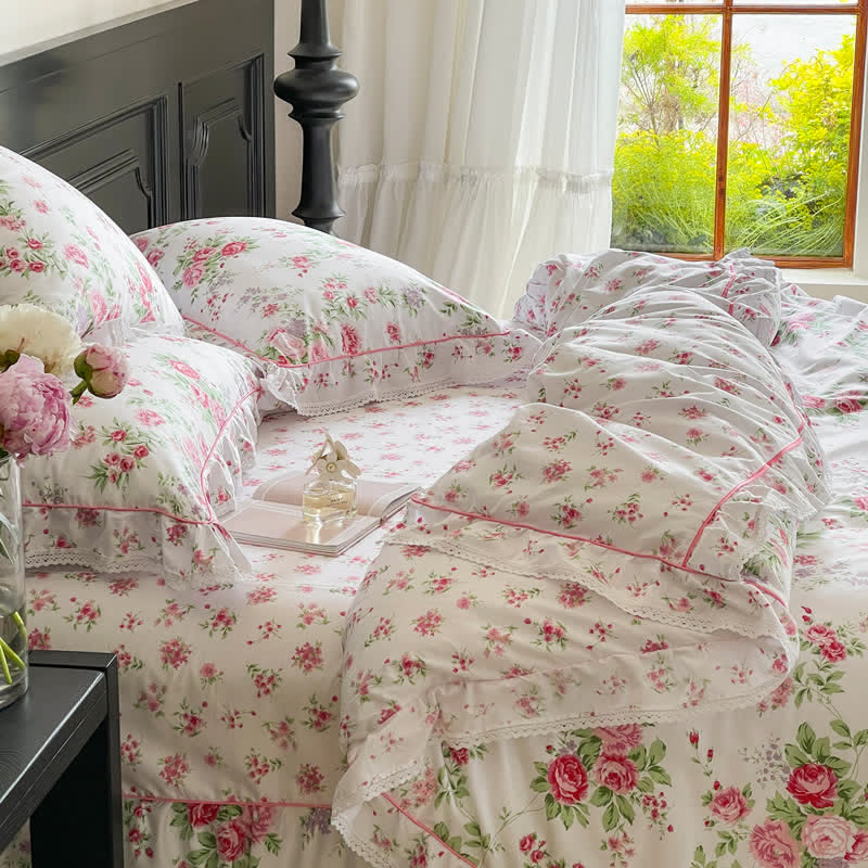 Ownkoti Romantic Rose Ruffle Bedding Set - image 4