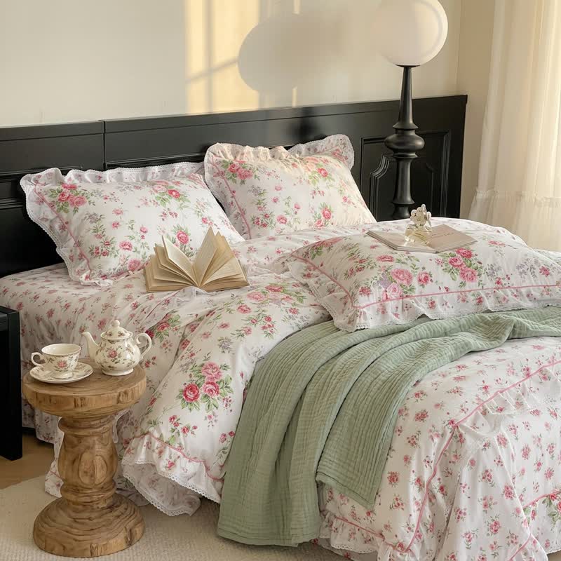 Ownkoti Romantic Rose Ruffle Bedding Set - image 3