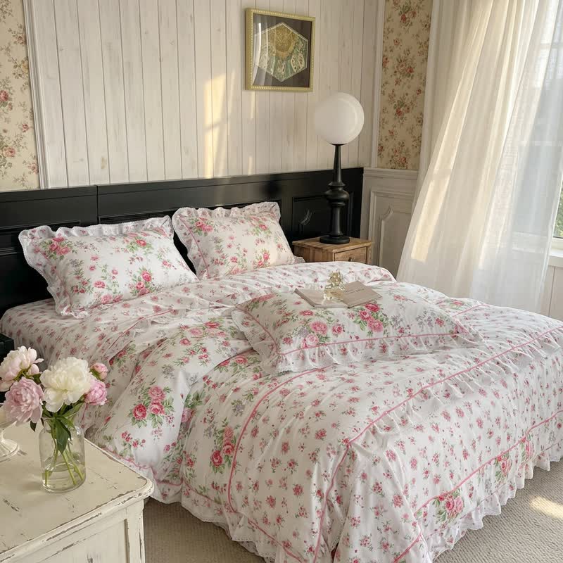 Ownkoti Romantic Rose Ruffle Bedding Set - image 2