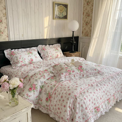 Ownkoti Romantic Rose Ruffle Bedding Set - image 2