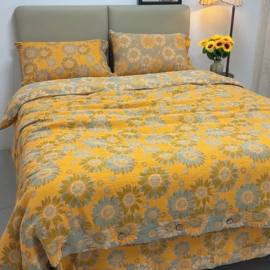 Ownkoti Vintage Sunflower Orange Bedding Set - image 0