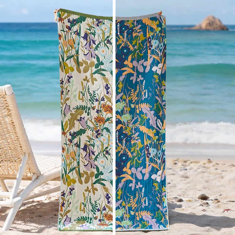 Ownkoti 4-Layer Floral Cotton Muslin Beach & Bath Towel - image 5