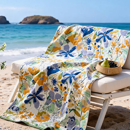 Ownkoti Botanical Floral 4-Layer Muslin Beach & Bath Towel - image 5