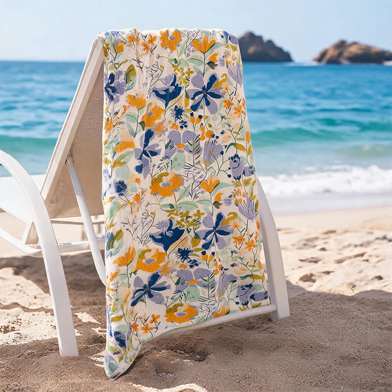 Ownkoti Botanical Floral 4-Layer Muslin Beach & Bath Towel - image 6