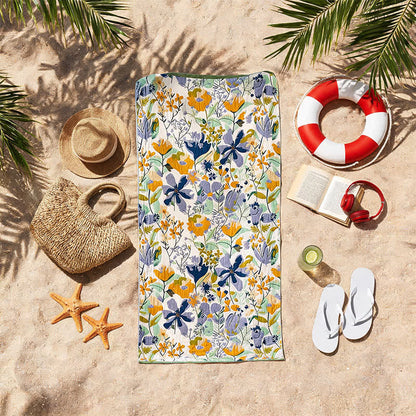 Ownkoti Botanical Floral 4-Layer Muslin Beach & Bath Towel - image 1