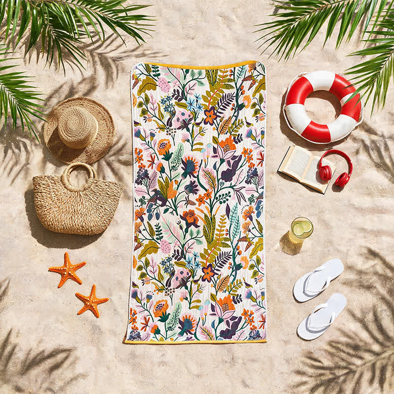 Ownkoti Floral 4-Layer Muslin Cotton Beach & Bath Towel - image 1