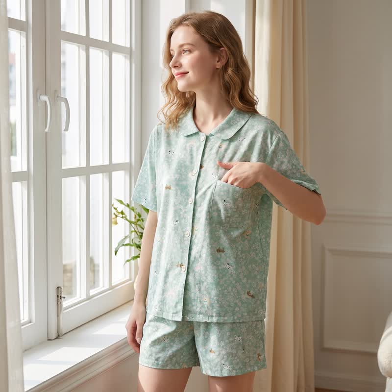 Ownkoti All-Over Dog Print Double Gauze Loungewear Set - image 3