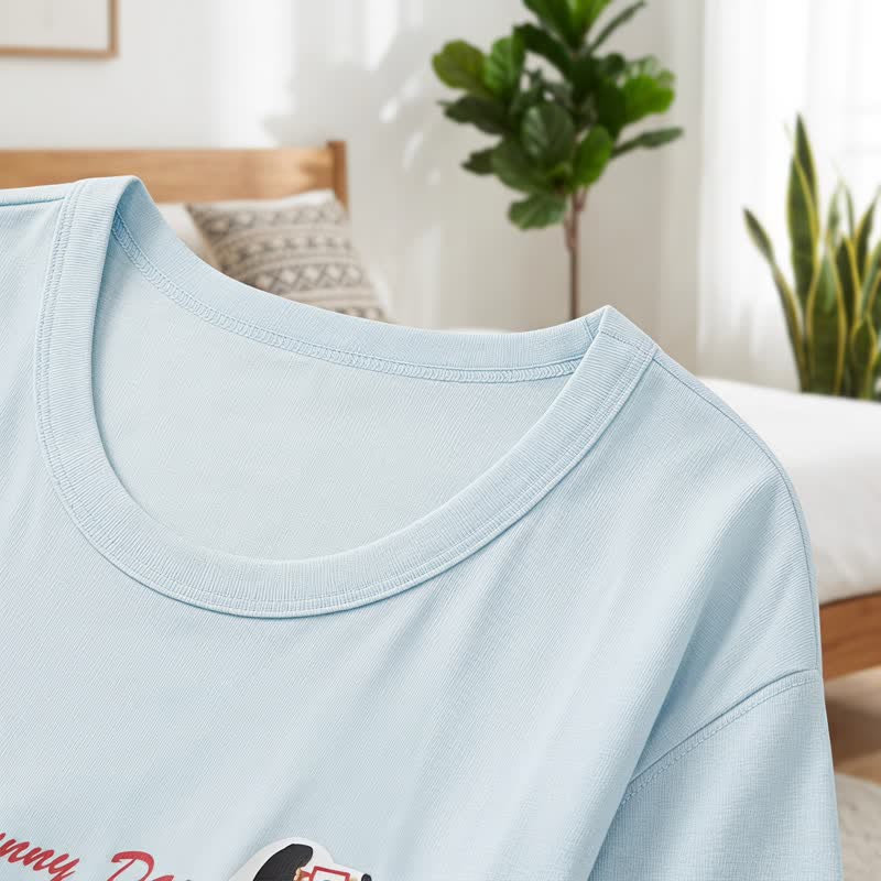 Ownkoti Cute Dog Graphic Cotton Loungewear Set - image 6