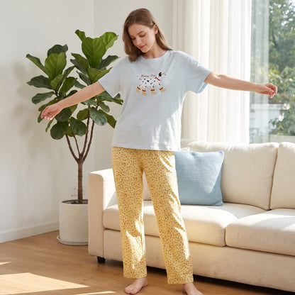 Ownkoti Cute Dog Graphic Cotton Loungewear Set - image 1