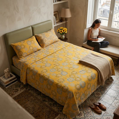 Ownkoti Sunflower Garden Cotton Gauze Bedspread - image 2