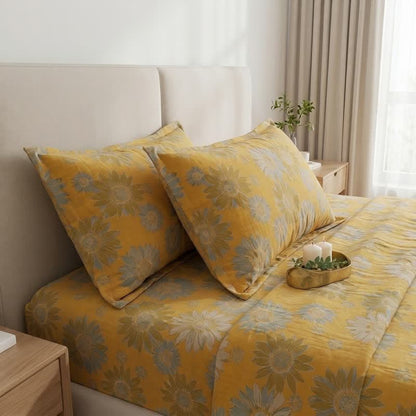 Ownkoti Sunflower Garden Cotton Gauze Bedspread - image 3