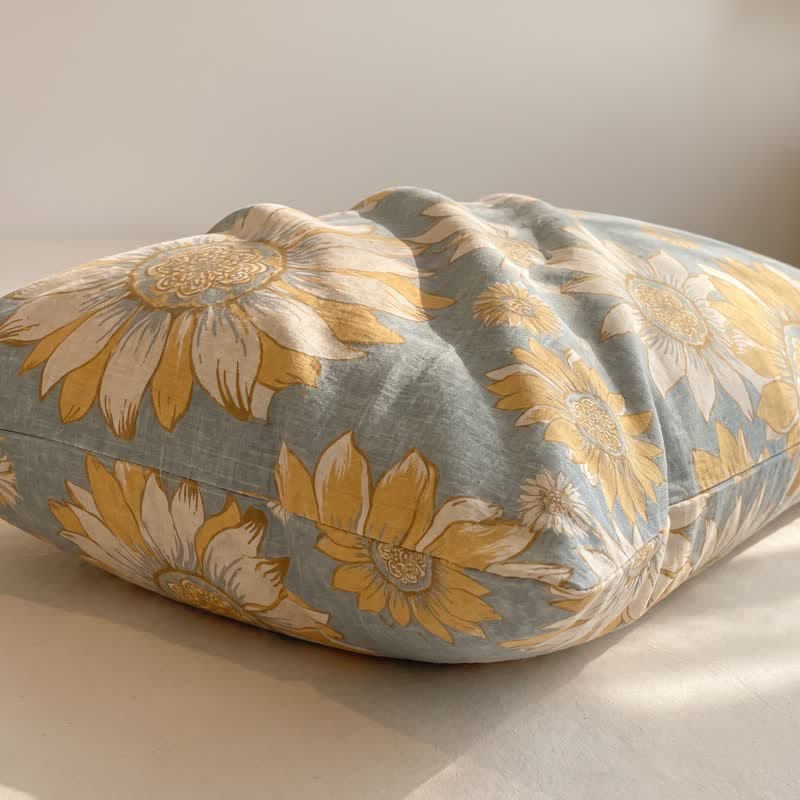 Ownkoti Sunflower Garden Cotton Gauze Bedspread - image 8