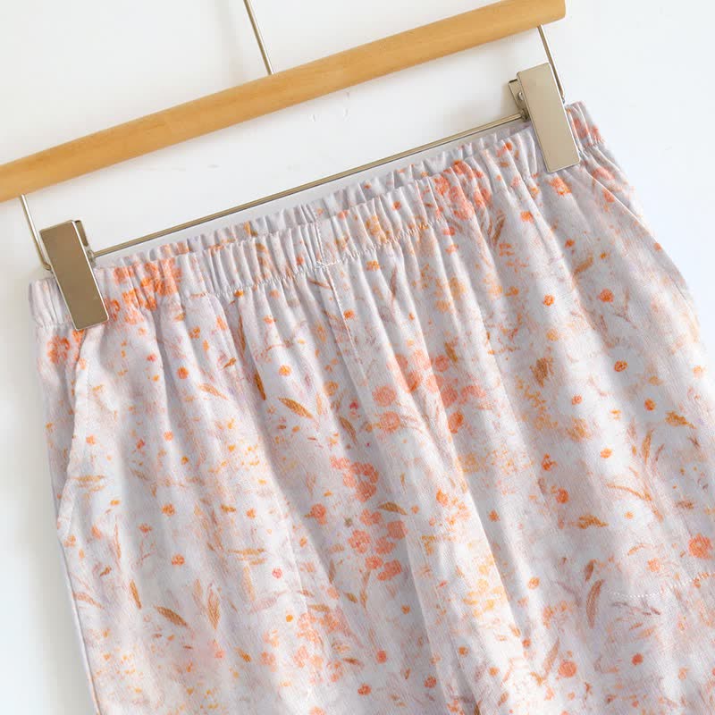 Ownkoti Ditsy Floral Tie Strap Cami Loungewear Set - image 4