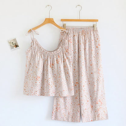 Ownkoti Ditsy Floral Tie Strap Cami Loungewear Set - image 2