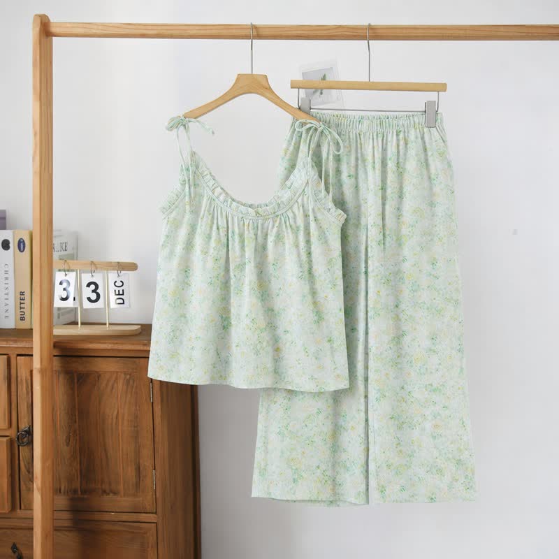 Ownkoti Rose Floral Spaghetti Strap Loungewear - image 1