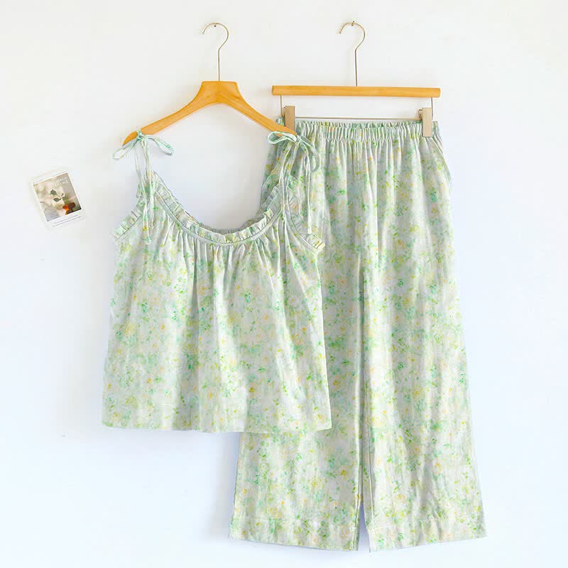 Ownkoti Rose Floral Spaghetti Strap Loungewear - image 2