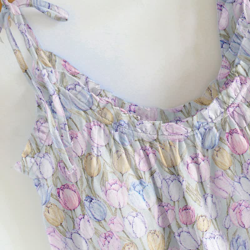 Ownkoti Tulip Tie Strap Cami Lounge Set - image 6