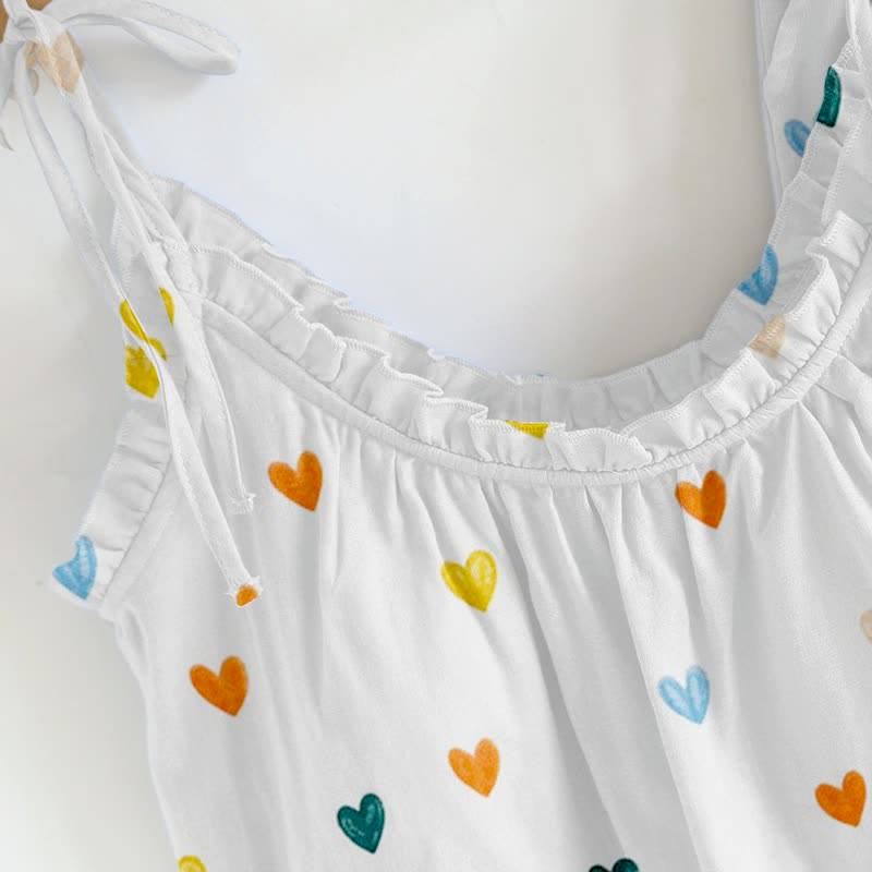 Ownkoti Sweetheart Print Spaghetti Strap Loungewear - image 3