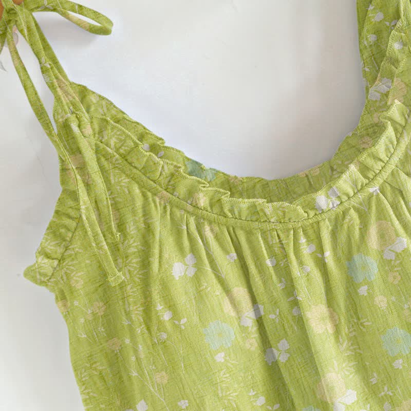 Ownkoti Ditsy Floral Spaghetti Strap Loungewear - image 1
