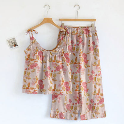 Ownkoti Blush Floral Spaghetti Strap Loungewear - Light Pink - XL - image 0