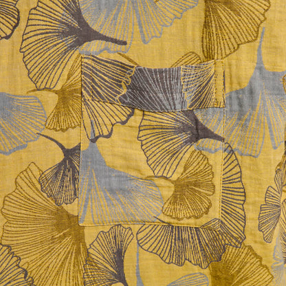Ownkoti Vintage Ginkgo Leaf Cotton Double Gauze Robe - image 4