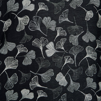Ownkoti Black White Ginkgo Leaf Cotton Kimono Robe - image 6