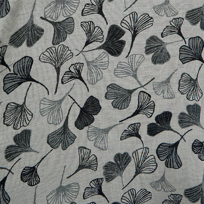 Ownkoti Black White Ginkgo Leaf Cotton Kimono Robe - image 13