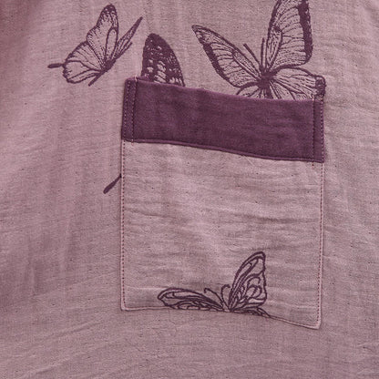 Ownkoti Butterfly Cotton Double Gauze Kimono Robe - image 12