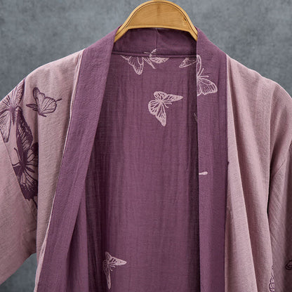 Ownkoti Butterfly Cotton Double Gauze Kimono Robe - image 10