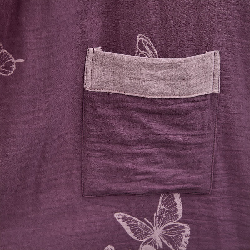 Ownkoti Butterfly Cotton Double Gauze Kimono Robe - image 5