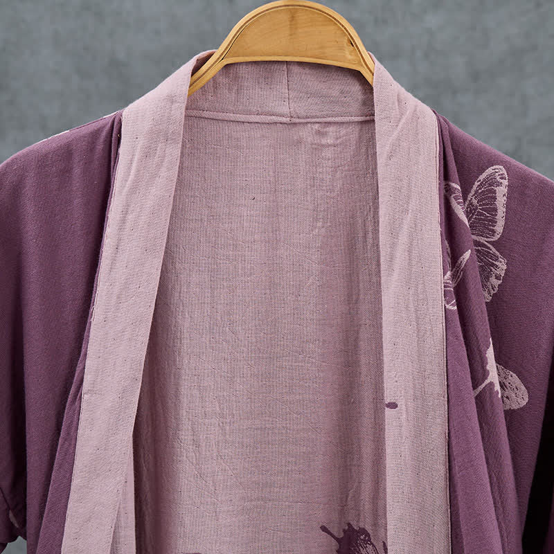 Ownkoti Butterfly Cotton Double Gauze Kimono Robe - image 3