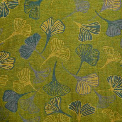 Ownkoti Green Gray Ginkgo Leaf Cotton Kimono Robe - image 6