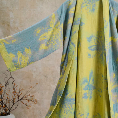 Ownkoti Bohemian Floral Cotton Double Gauze Kimono Robe - image 2
