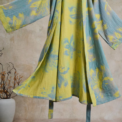Ownkoti Bohemian Floral Cotton Double Gauze Kimono Robe - image 4