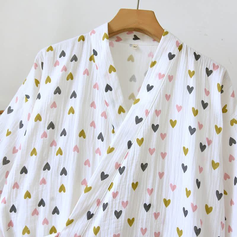Ownkoti Cotton Double-Layer Muslin Kimono Nightgown - image 2