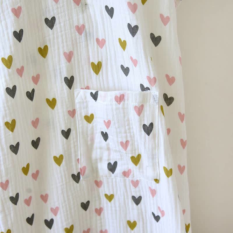 Ownkoti Cotton Double-Layer Muslin Kimono Nightgown - image 7