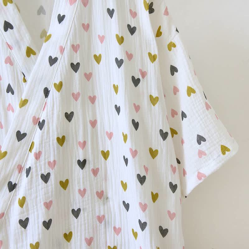 Ownkoti Cotton Double-Layer Muslin Kimono Nightgown - image 3