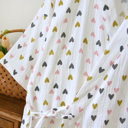 Ownkoti Cotton Double-Layer Muslin Kimono Nightgown - image 4