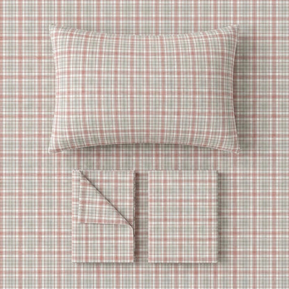 Ownkoti Pink Plaid Twin XL Dorm Bedding Set - image 5