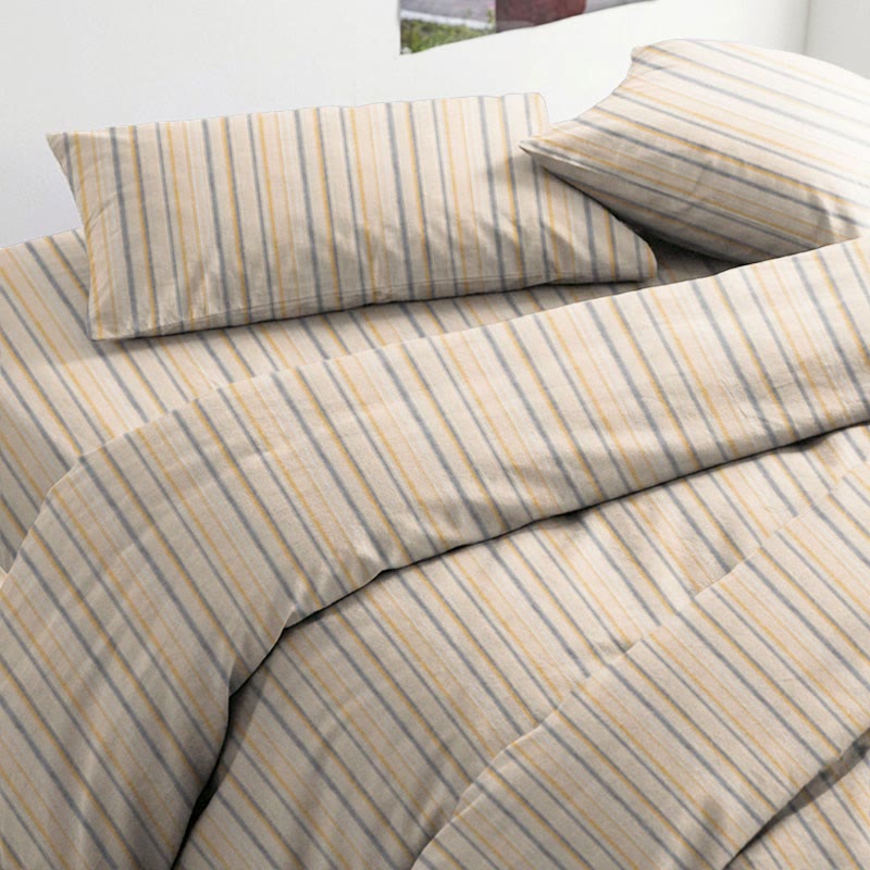 Ownkoti Neutral Striped Twin XL Dorm Bedding Set - image 3