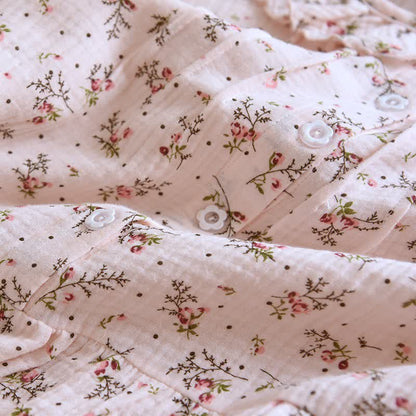 Ownkoti Dainty Floral Ruffle Collar Cotton Muslin Nightgown - image 6